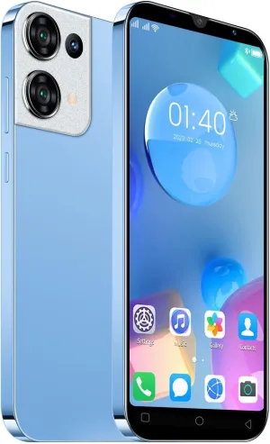 Cheap Mobile Phones, 5.0" IPS Display, Android 9.0, Dual SIM Dual Camera, Quad Core, 16GB ROMExpandable up to 128GB, Support WiFi/Bluetooth/FM, Face Unlocked Phones (Reno9pro-Blue)