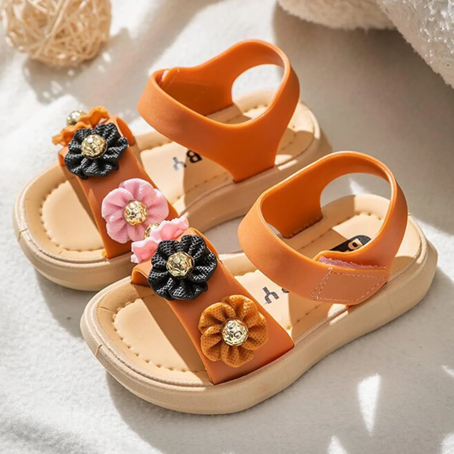 Children Sandals Thickened Summer Princess Fashion Soft Sole Children Girls Baby Beach Sandals Size 12 Girls