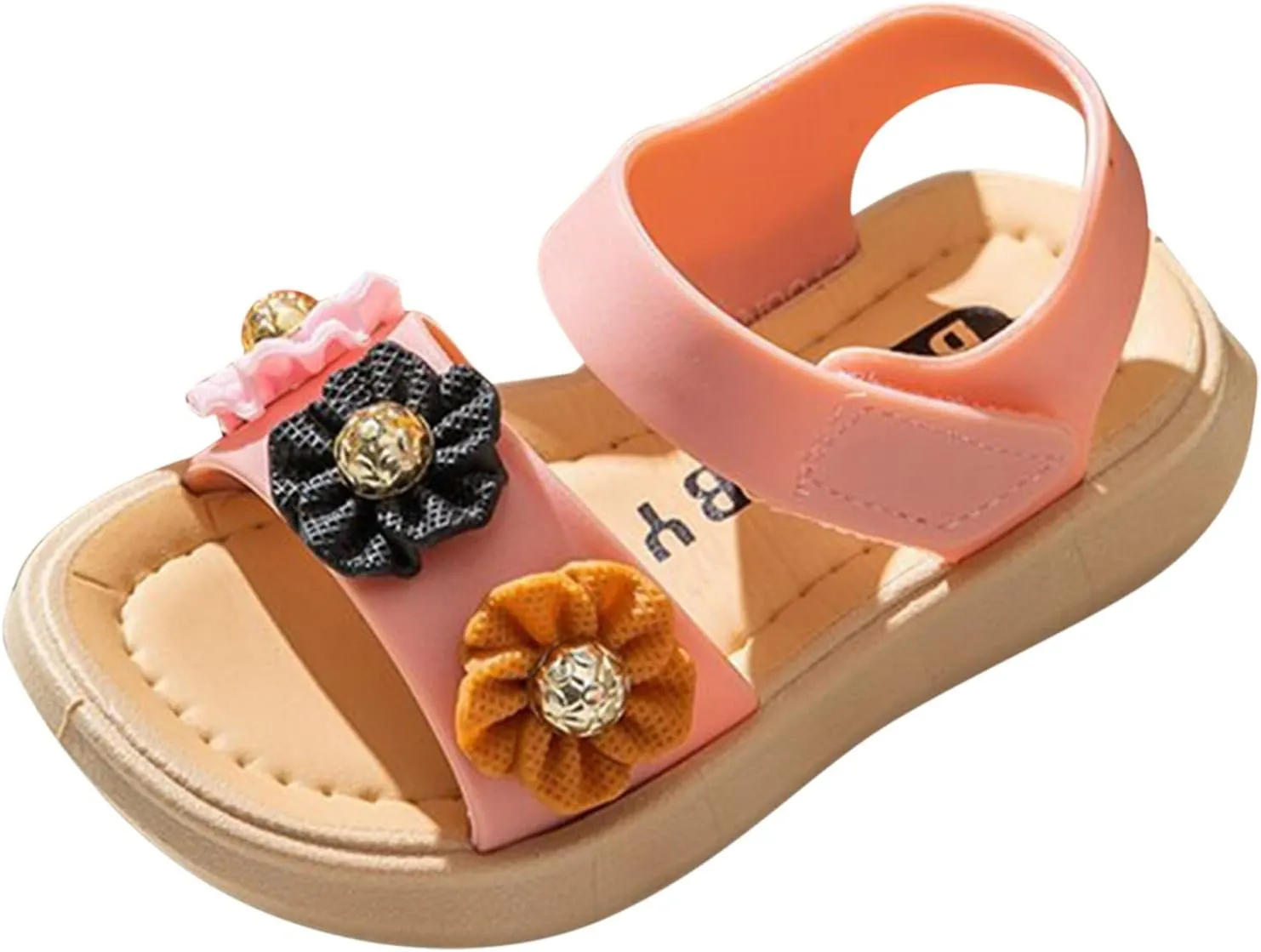 Children Sandals Thickened Summer Princess Waterproof Fashion Soft Sole Children Girls Baby Girls Water Shoes Size 1 (Pink, 2-2.5 Years Toddler)