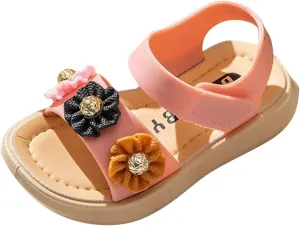 Children Sandals Thickened Summer Princess Waterproof Fashion Soft Sole Children Girls Baby Girls Water Shoes Size 1 (Pink, 2-2.5 Years Toddler)