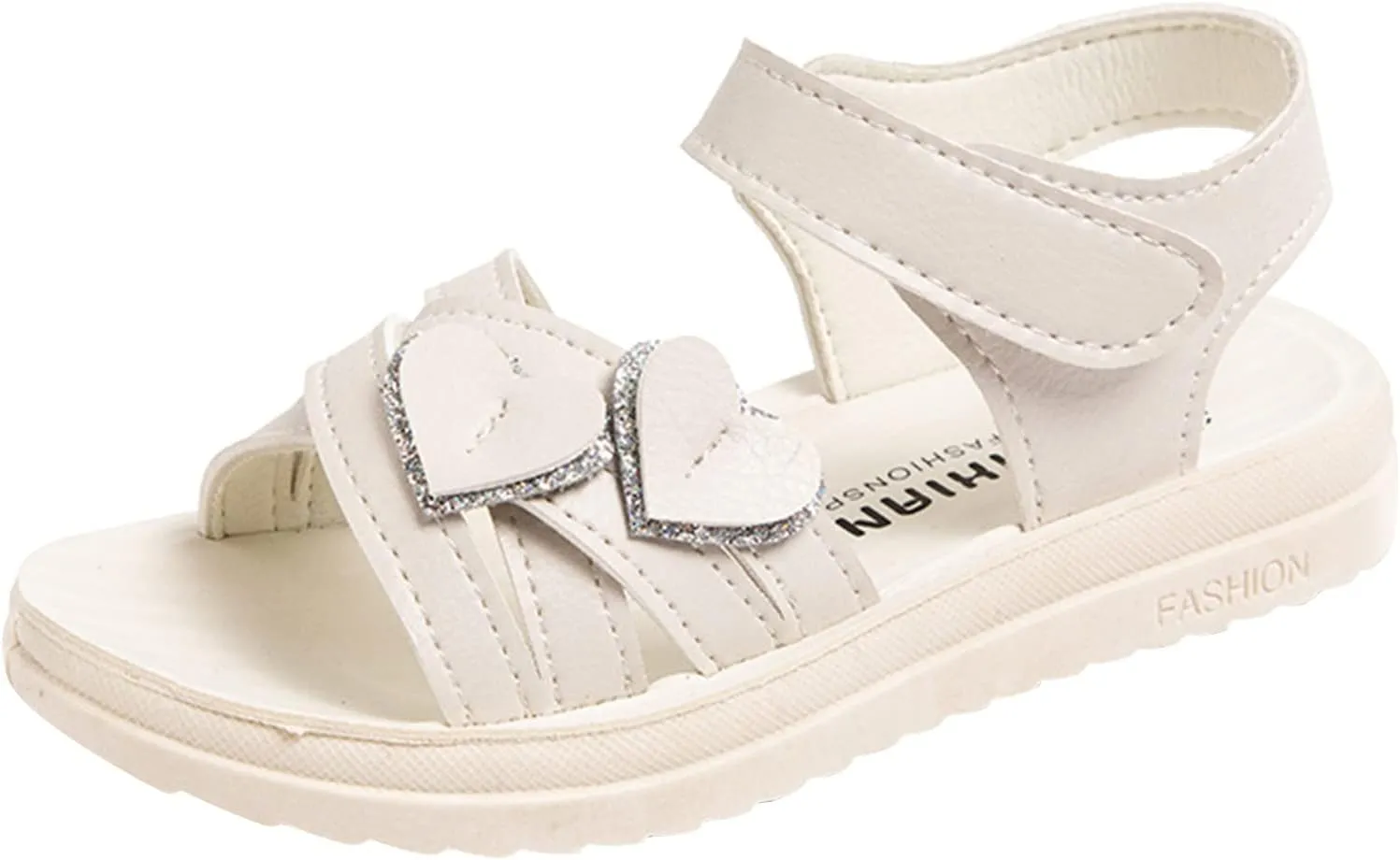 Children Shoes Fashion Love Decorative Thick Sole Sandals Soft Sole Comfortable Princess Sandals Toddler Size 6