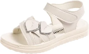 Children Shoes Fashion Love Decorative Thick Sole Sandals Soft Sole Comfortable Princess Sandals Toddler Size 6