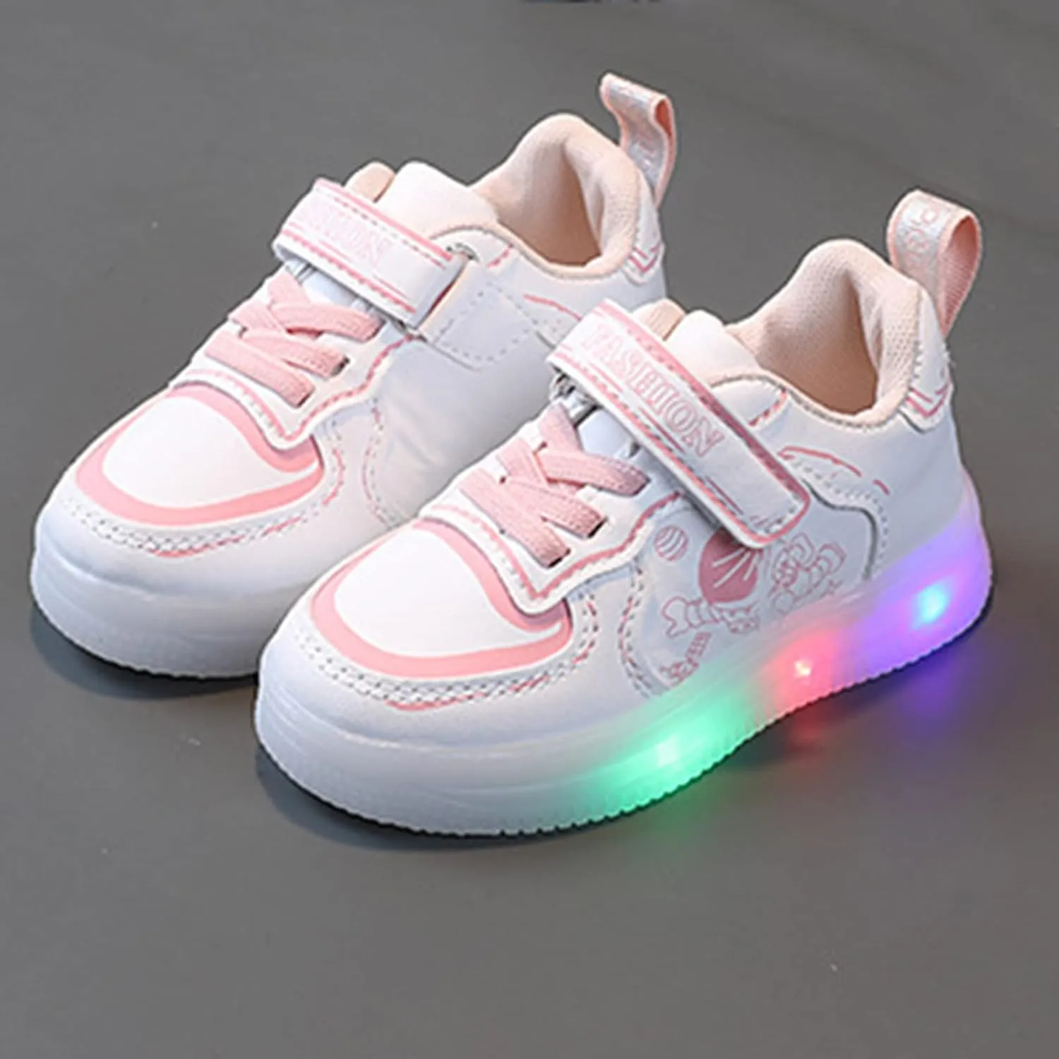 Children Shoes LED Lighting Casual Shoes Boys Girls Students White Cute Soft Sole Sport Little Girl Size 8 Shoes
