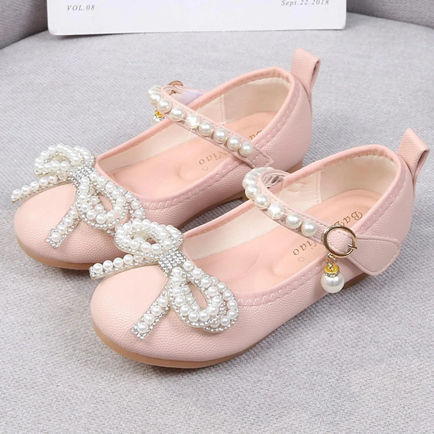 Children Small Leather Shoes Single Shoes Baby Small Leather Shoes Soft Sole Buckle Princess Shoes Slip on Toddler Shoes