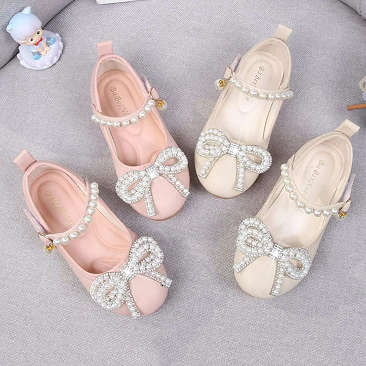 Children Small Leather Shoes Single Shoes Baby Small Leather Shoes Soft Sole Buckle Princess Shoes Slip on Toddler Shoes