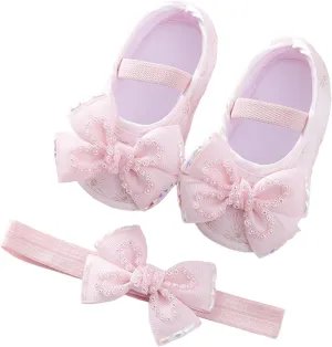 Children Solid Color Sneakers Baby Shoes Fashion Soft Sole Shoes Pearl Dress Flower Princess Shoes Toddler Shoes