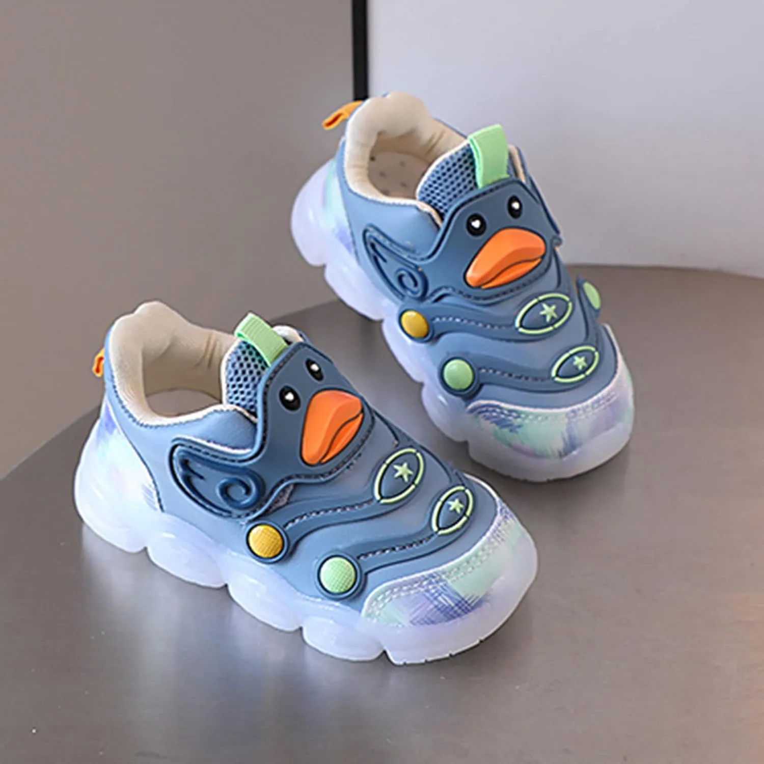 Children Sports Shoes Light Shoes Small White Shoes Light Board Shoes Non Slip Soft Glitter Shoes for Little