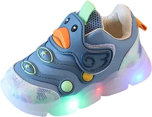 Children Sports Shoes Light Shoes Small White Shoes Light Board Shoes Non Slip Soft Glitter Shoes for Little