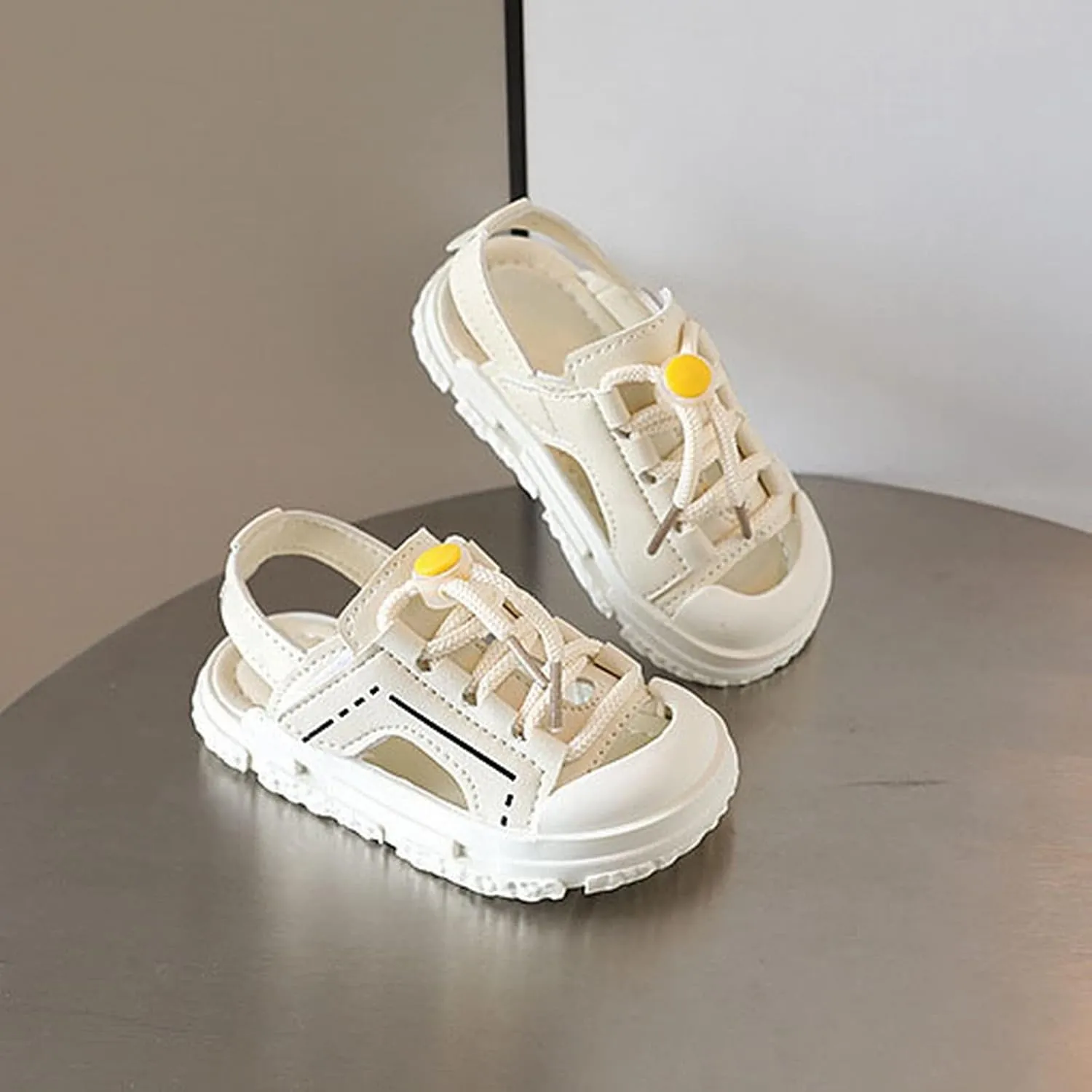 Children's Baotou Half Sandals Summer Anti Kick Boys' Beach Shoes Girls' Korean Soft Sole Walking Toddler Dress Sandals