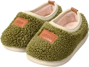 Childrens Girl Cotton Shoes Solid Color Fashion Soft Sole Winter Warm Indoor Non Slip Cotton Shoes