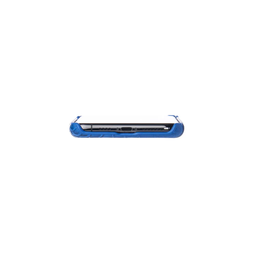 Cobalt Faux Crocodile iPhone Case
