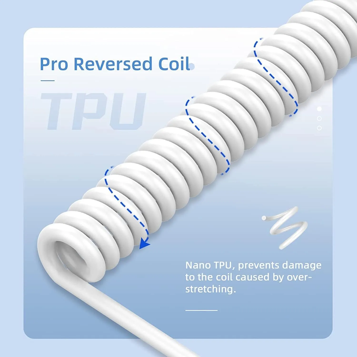 Coiled Keyboard Cable for Gaming Custom Keyboard,Double-Sleeved Coiled USB C Cable with Detachable Metal Aviator,2 in 1 USB C to A and C Cable for Mechanical Keybaord,Printer,Phone,Ipad,Xbox-White