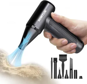 Compressed Air Duster - 150000RPM Brushless Motor, Mini Air Blower for PC Cleaning Kit, Canned Air Duster for Computers, Rechargeable & Portable Compressed Air for Electronics