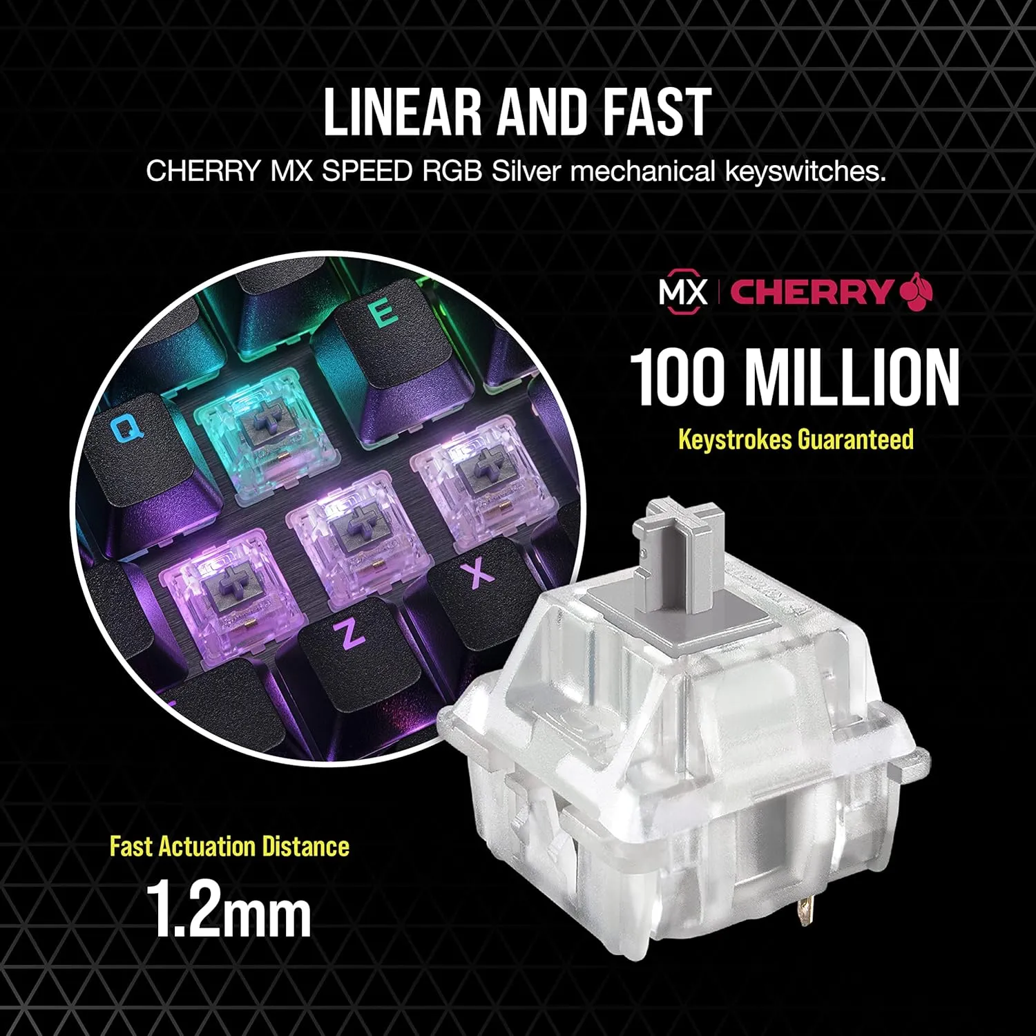 Corsair K70 RGB PRO Wired Mechanical Gaming Keyboard CH-9109414 -Cherry MX RGB Speed Switches: Linear and Rapid (Renewed)