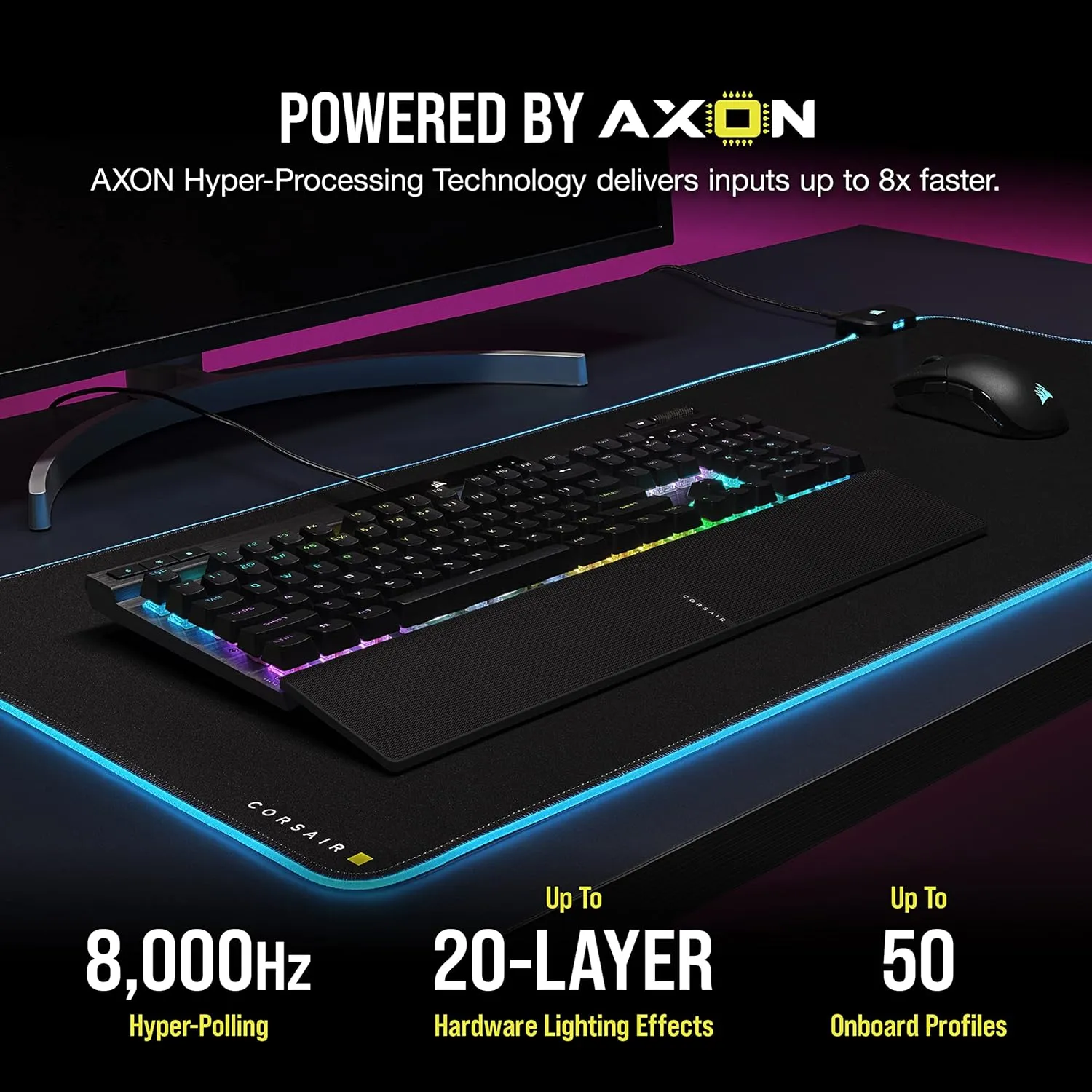 Corsair K70 RGB PRO Wired Mechanical Gaming Keyboard CH-9109414 -Cherry MX RGB Speed Switches: Linear and Rapid (Renewed)