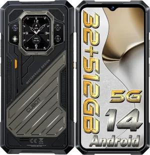 CUBOT KingKong X Rugged Smartphone 5G- 32GB RAM 512GB ROM Cell Phones, 10200mAh Battery, 100MP Camera, 6.58" FHD 1.85" Dual Screen, IP68/IP69K Phone Unlocked, 5G Dual SIM Android 14 Phone, NFC/GPS/OTG