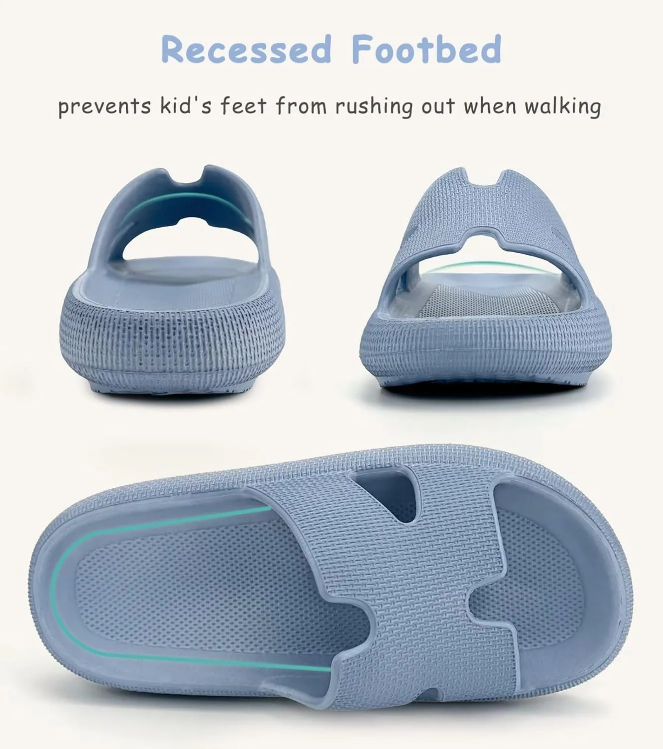 Cubufly Cloud Slides for KidsBoys Girls Shower Slippers Slip on SandalsNon-Slip Open Toe Pillow Slippers SandalsQuick Drying Summer Beach Pool Shoes