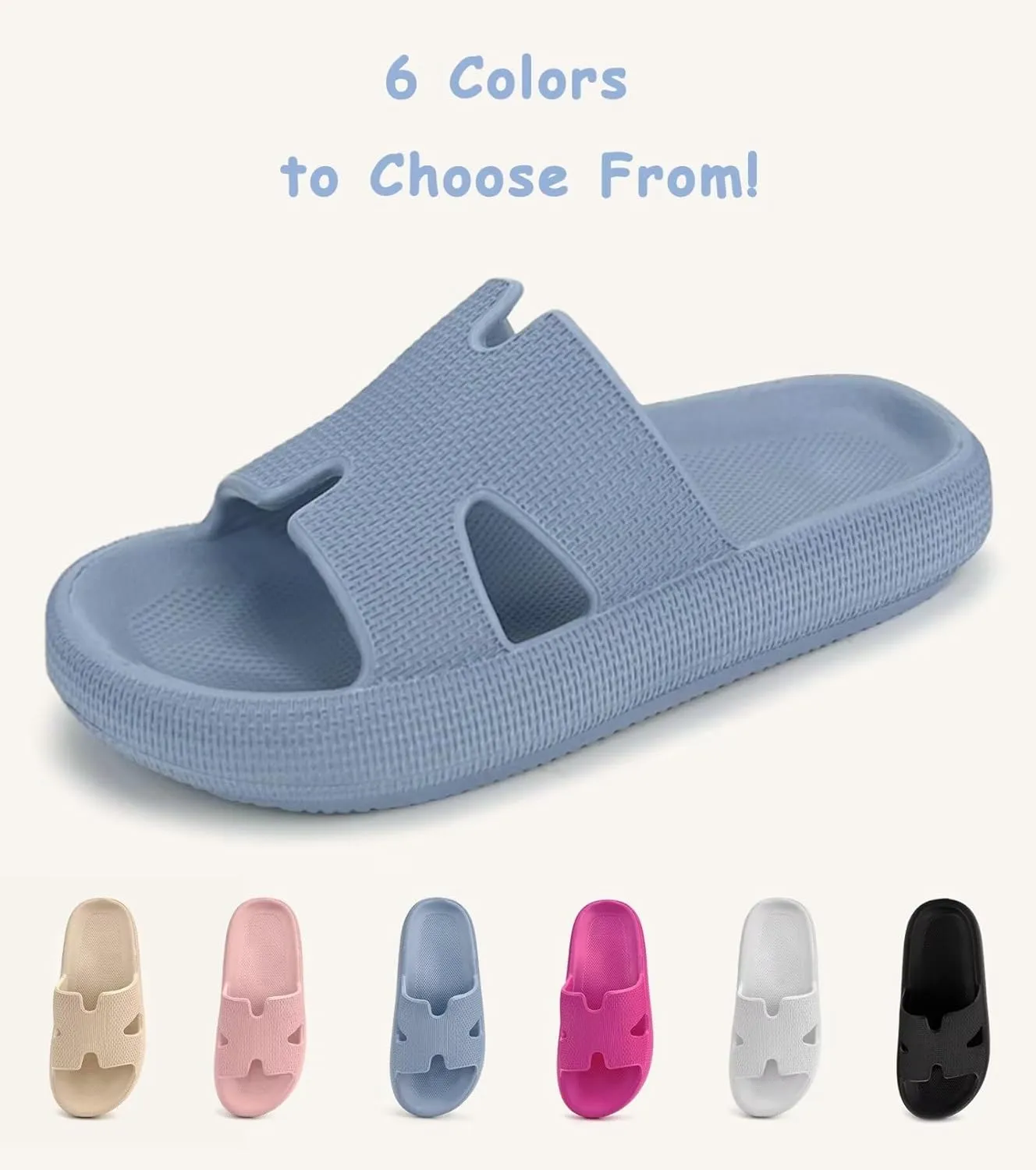 Cubufly Cloud Slides for KidsBoys Girls Shower Slippers Slip on SandalsNon-Slip Open Toe Pillow Slippers SandalsQuick Drying Summer Beach Pool Shoes