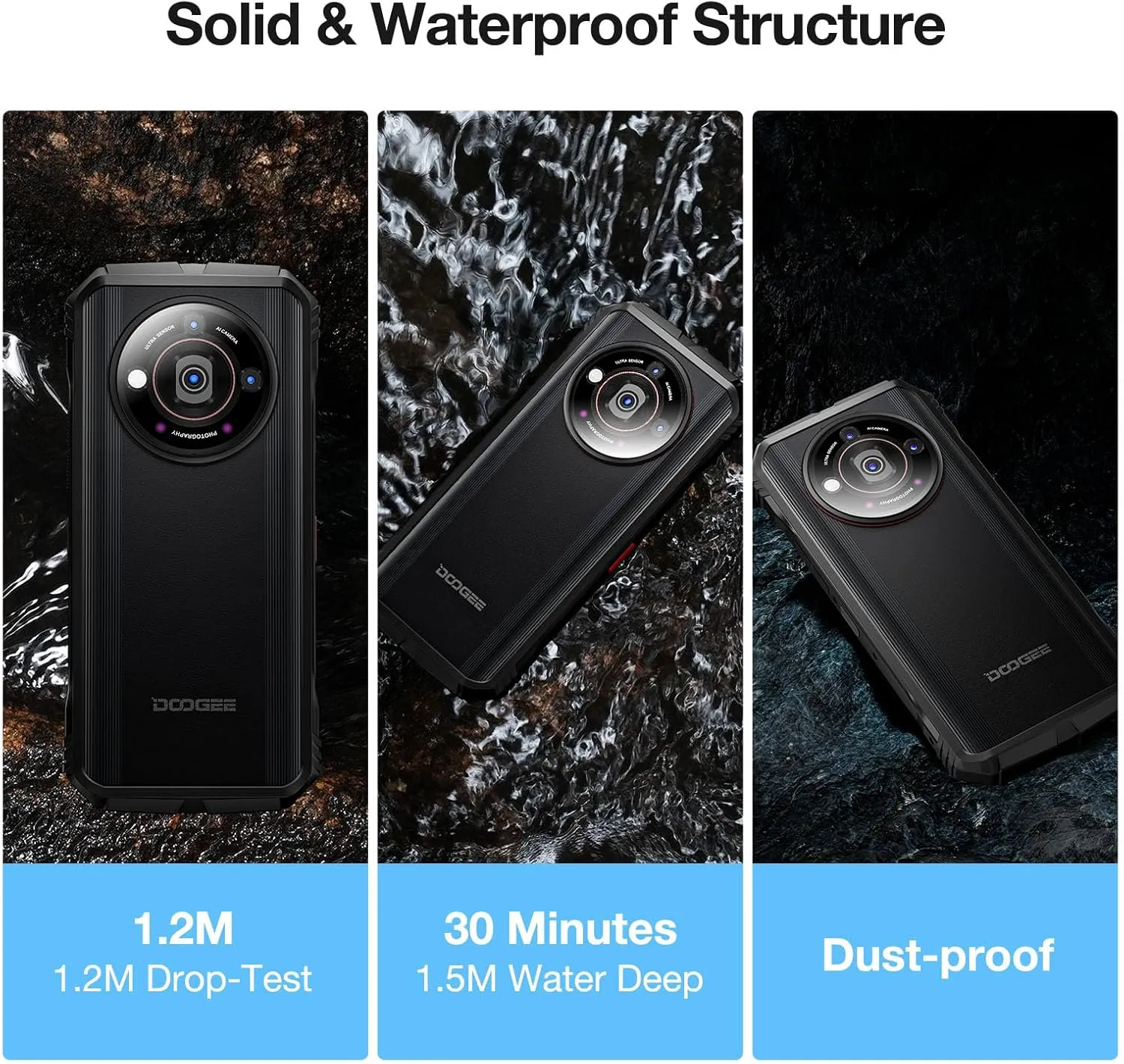 DOOGEE V30 PRO 5G Rugged Smartphone 2024, 32GB 512GB/2TB Dimensity 7050 Octa Core Waterproof Phones, 10800mAh, 200MP Main Camera Dual Sim Cell Phone/WiFi6/OTG/NFC - Khaki