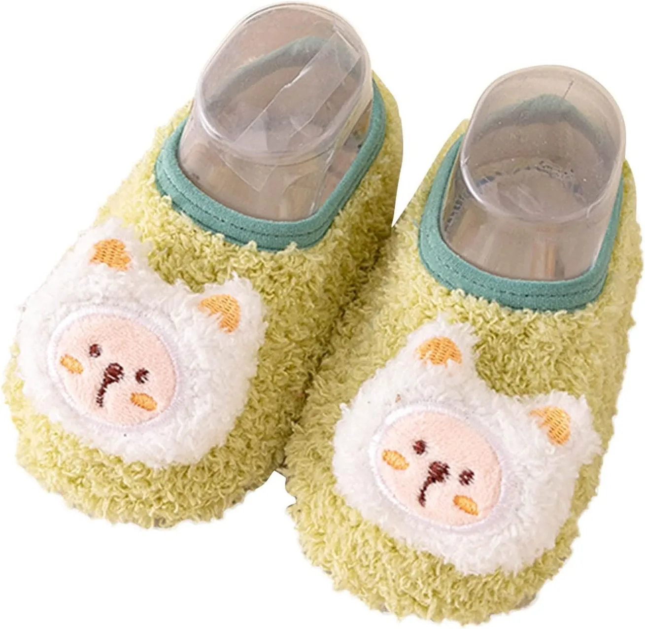 EnJoCho Toddler Wedding Shoes Toddler Shoes Boys Girls Baby Shoes Soft Sole Slip On Shoes Animal Decorate Toddler Shoes (Green, 0-6 Months)