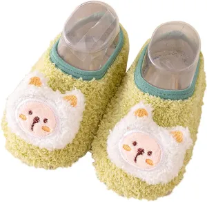 EnJoCho Toddler Wedding Shoes Toddler Shoes Boys Girls Baby Shoes Soft Sole Slip On Shoes Animal Decorate Toddler Shoes (Green, 0-6 Months)