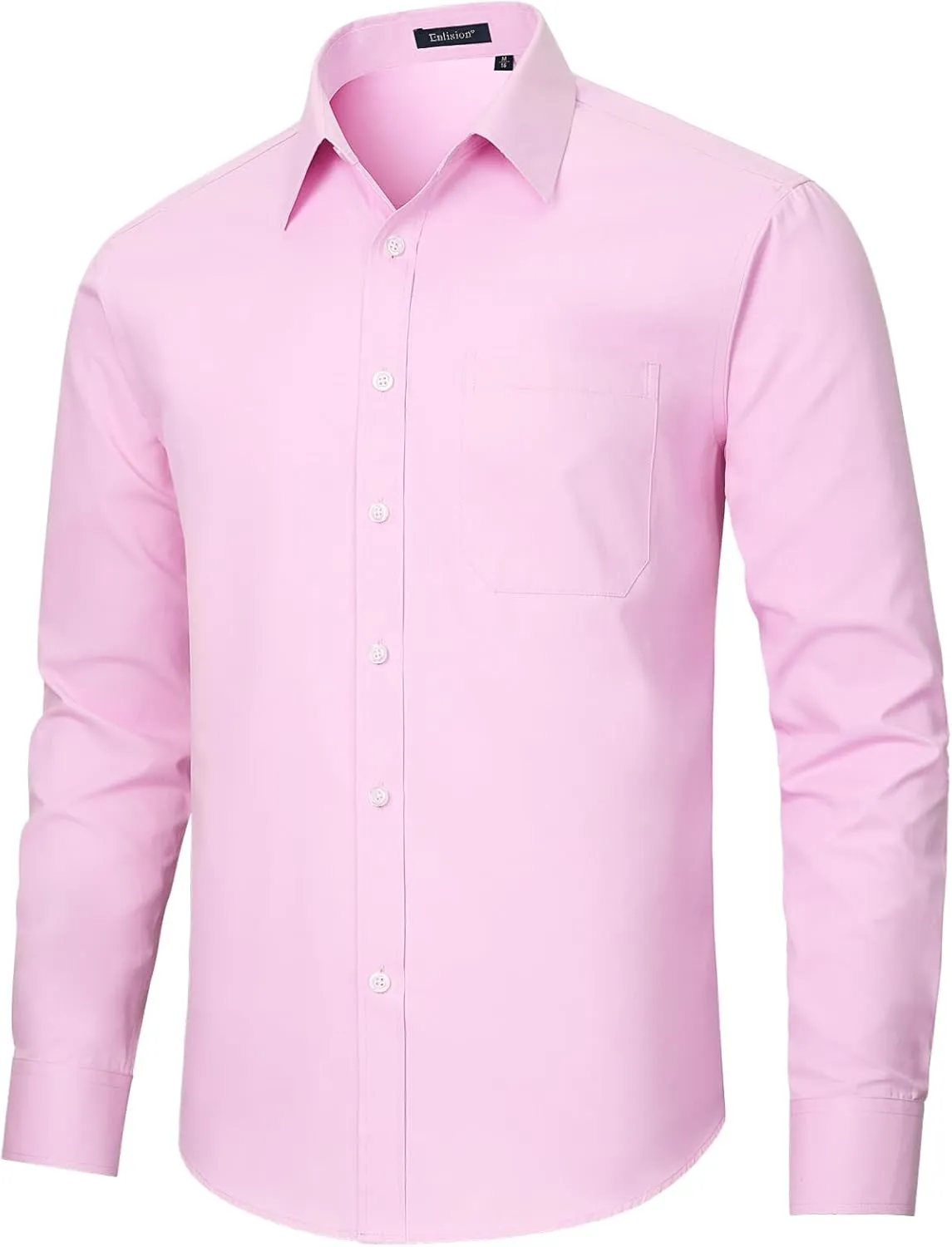 Enlision Mens Dress Shirts Long Sleeve Button Down Shirt for Men Regular Fit Business Casual Shirt and Tie Sets for Wedding
