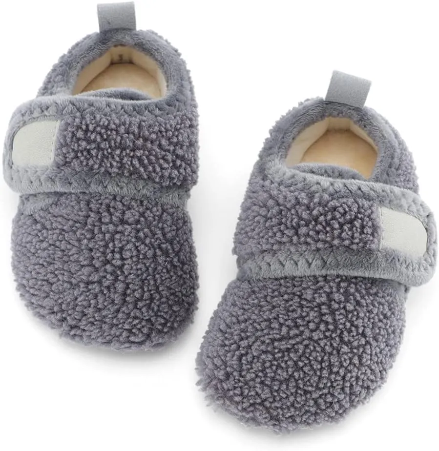 ESTAMICO Toddler Slippers for Girls Boys Warm House Slipper Kids Non Slip Indoor Shoes