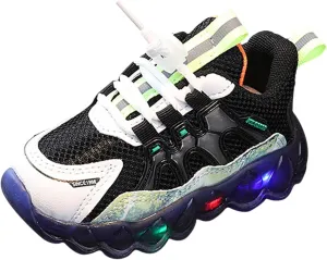 Fashion Light On LED Baby Shoes Casual Children Shoes Boy Sport Shoes Soft Sole Kids Sport Shoes Toddler Girl 8 Shoes