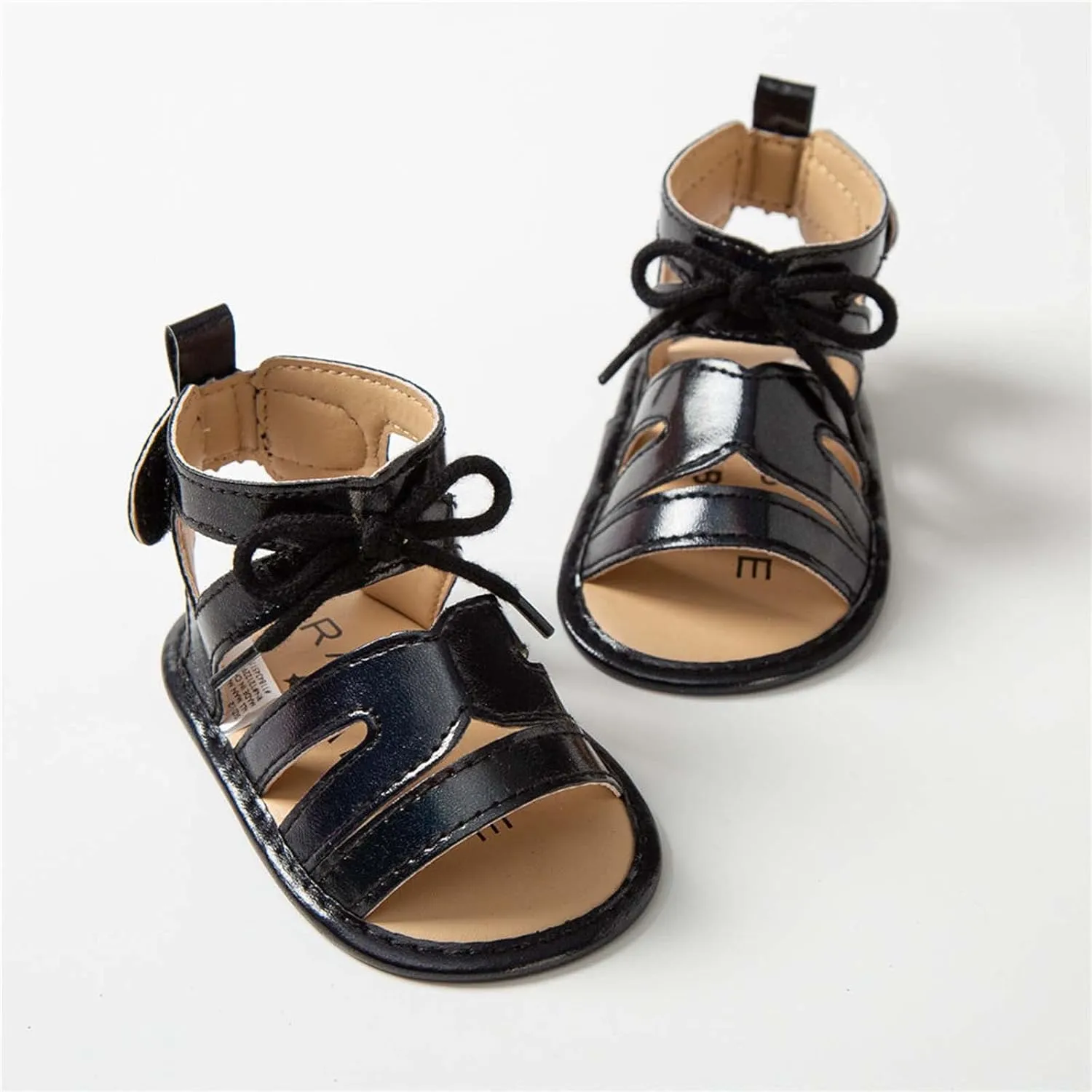 Flat Soft Lacing Baby Walking Rubber Shoes Non-Slip Sole Sandals Girls Baby Shoes Baby Girl Shoes