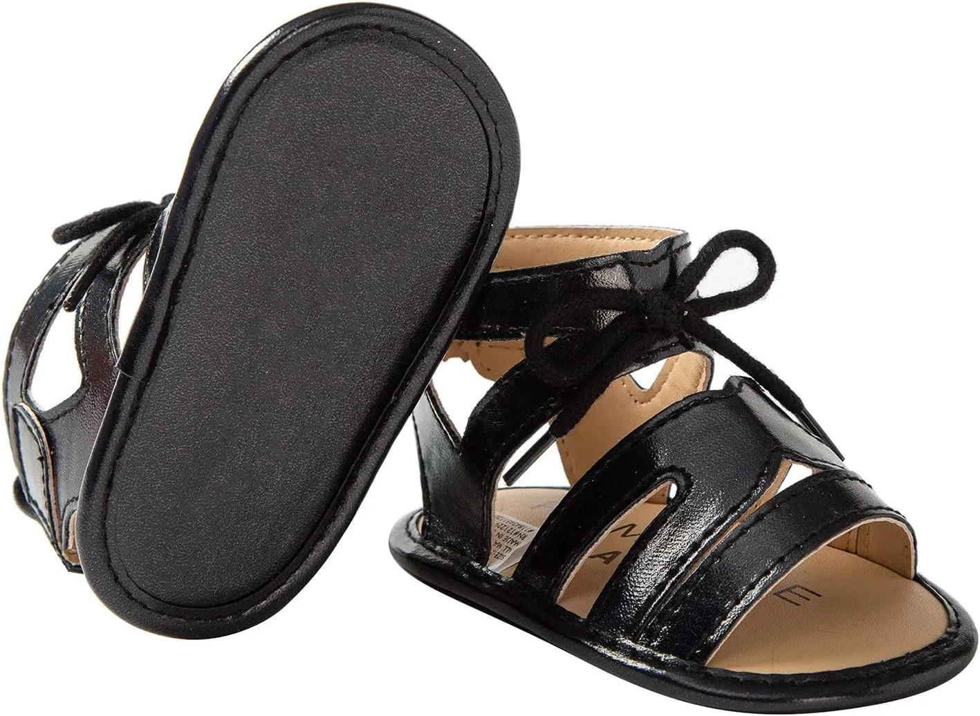 Flat Soft Lacing Baby Walking Rubber Shoes Non-Slip Sole Sandals Girls Baby Shoes Baby Girl Shoes