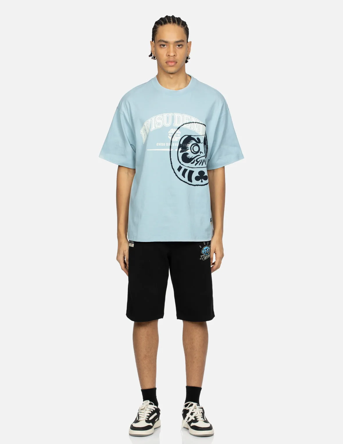 Gaming Daruma Daicock Print Regular Fit Sweat Shorts