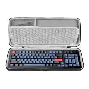Geekria 90%-96% Keyboard Case, Hard Shell Travel Carrying Bag for 100 Keys Computer Mechanical Portable Keyboard, Compatible with Aula F99, EPOMAKER TH98 96%, Keychron K4/ K4 Pro/ V5/ Q5
