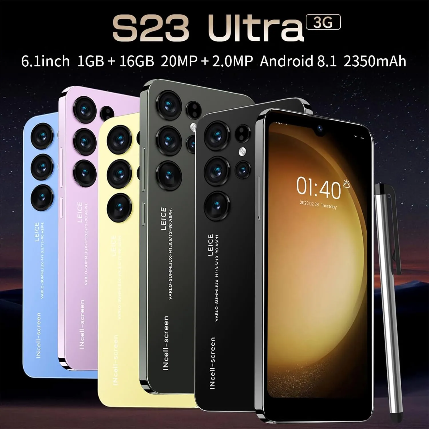 Generic Unlocked Android Phones 2024, 6.1 inch Unlocked Smartphones Android 1 16G Phones Dual Sim, 2350mAh Smart Phone Mobile Phone Cheap Unlocked Android Smartphones Cellphone, Blue