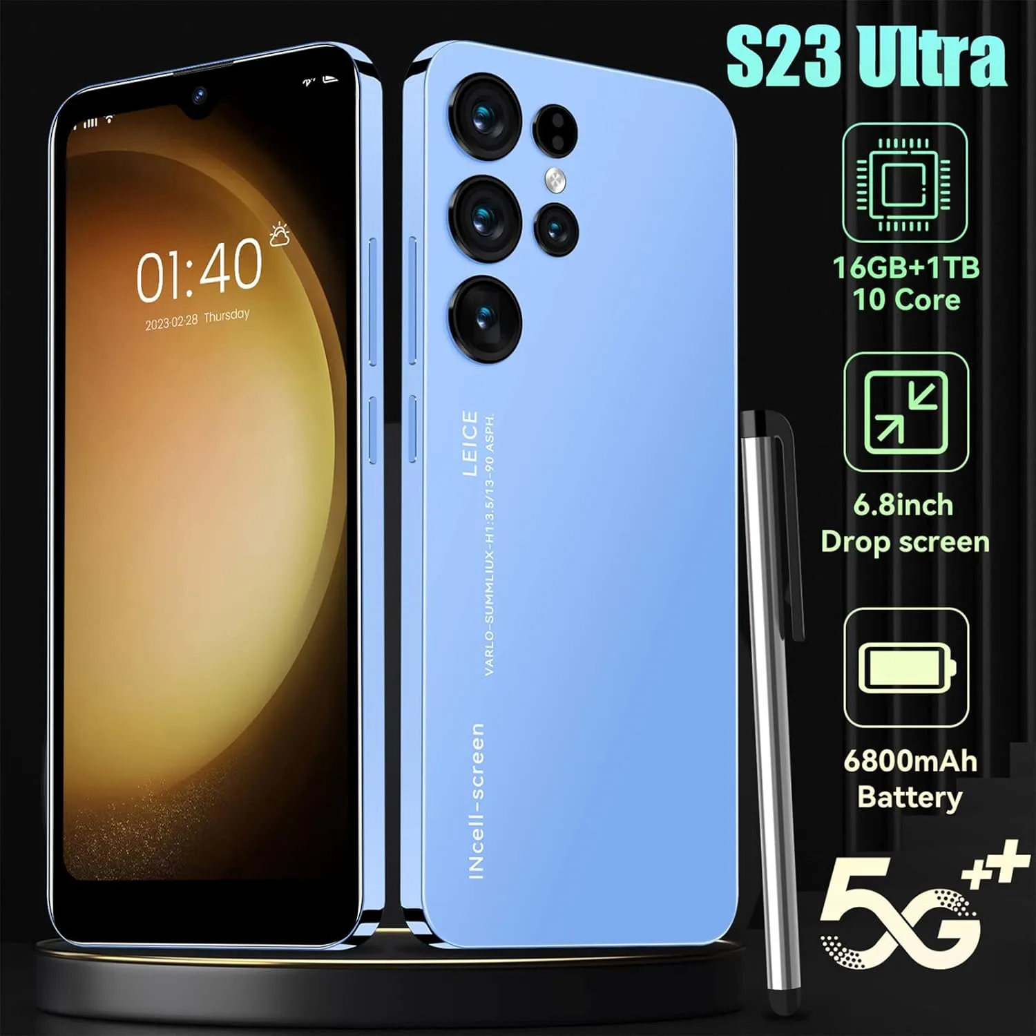 Generic Unlocked Android Phones 2024, 6.1inch Unlocked Smartphones Android 1 8G Unlocked Phones Dual Sim, 2350mAh Smart Phone Mobile Phone Cheap Unlocked Android Smartphones Cellphone, Blue