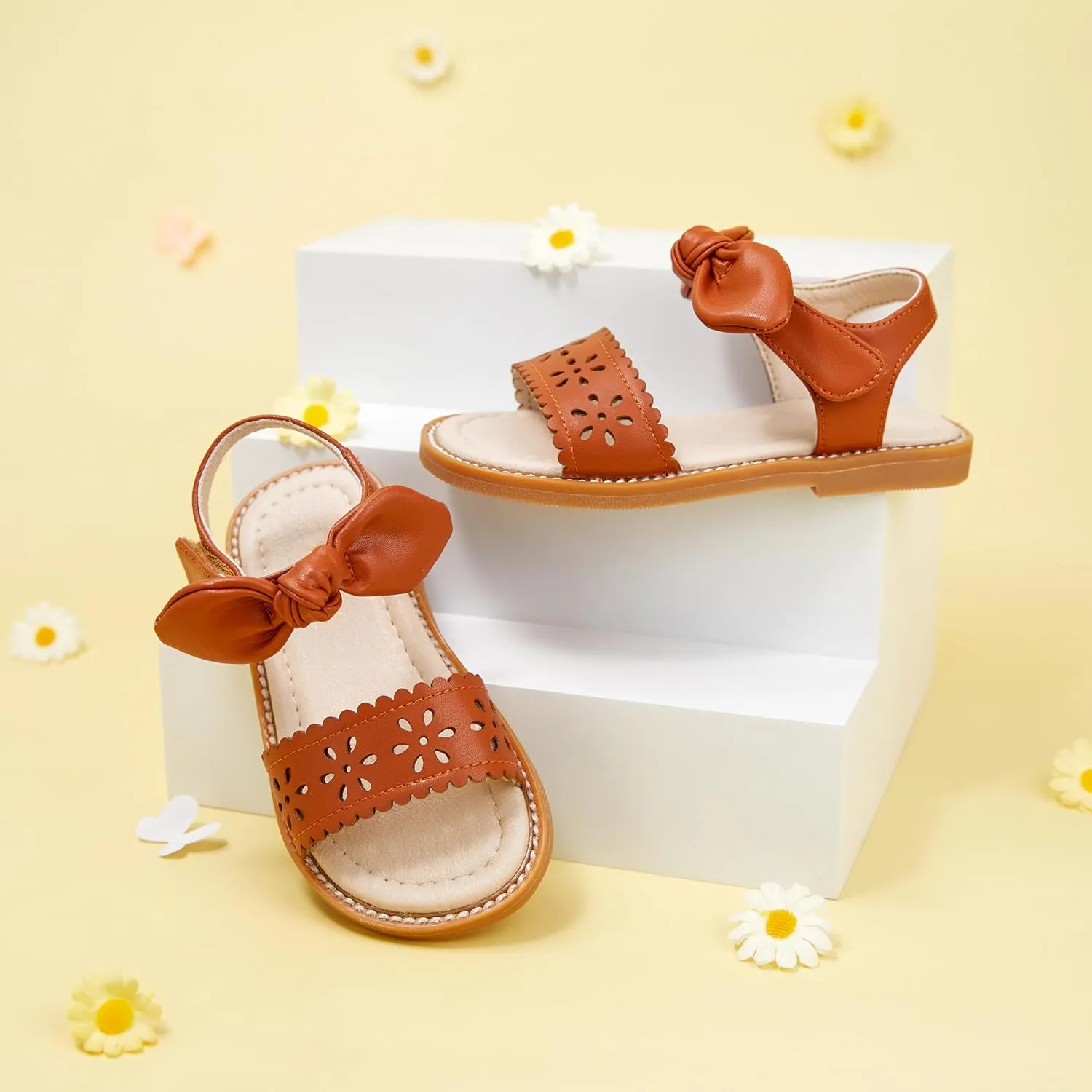 GINFIVE Toddler Girls Sandals Little Girls Kids Summer Shoes Toddler Sandals