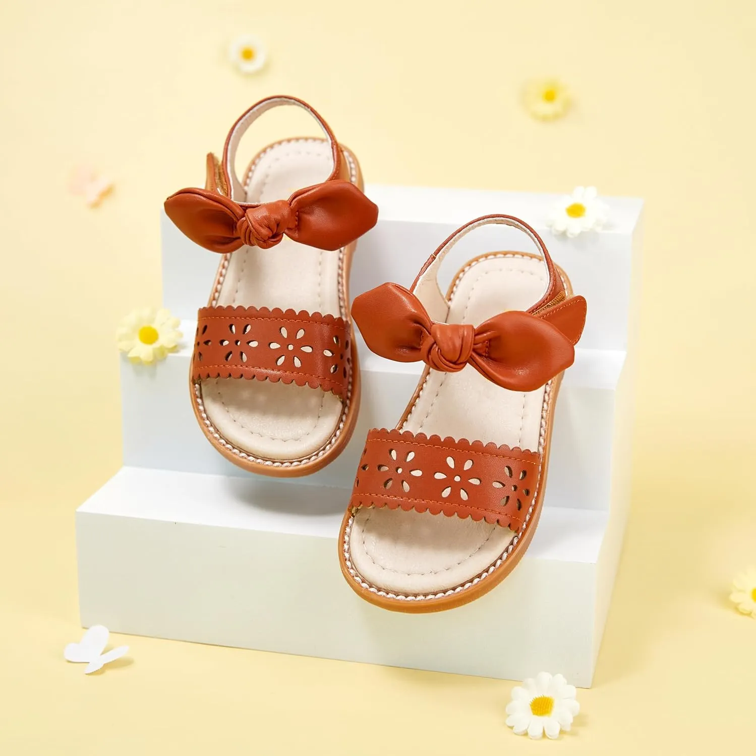 GINFIVE Toddler Girls Sandals Little Girls Kids Summer Shoes Toddler Sandals