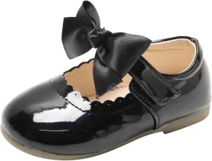 Girls Leather Sneakers Soft Rubber Sole Toddler Kids Baby Girls Butterfly Knot Princess Leather Shoes Sandals
