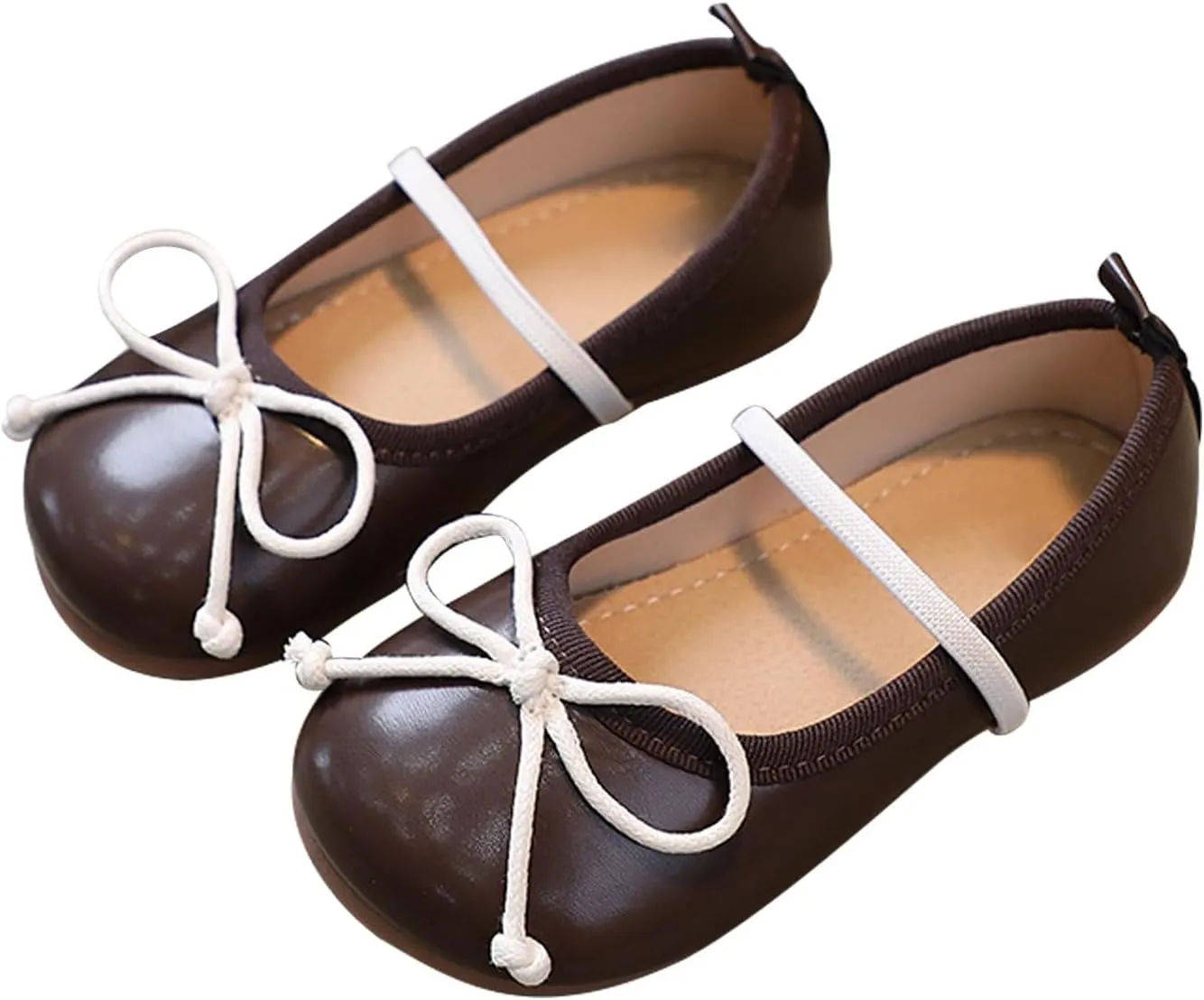 Girls Shoes Children Shoes Non Slip Soft Sole Leather Shoes Bowknot Single Shoes Girls Toddler Sandals