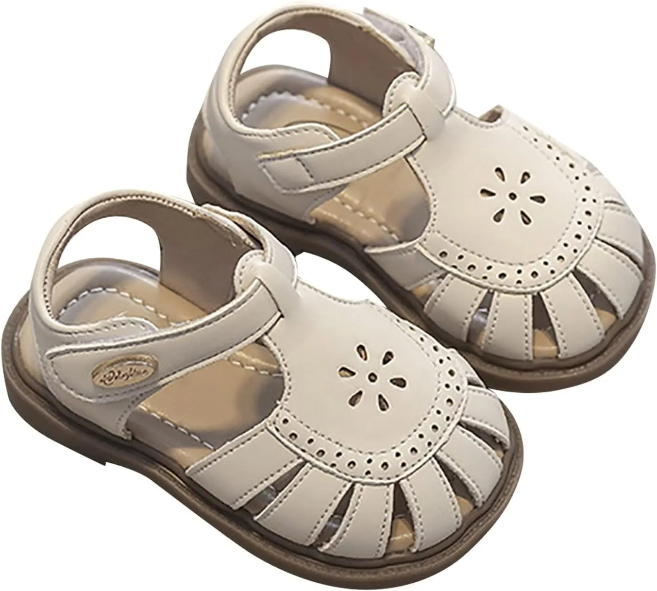 Girls Wrapped Toe Sandals Roman Sandals Hollow Floral Pattern Soft Bottom Beach Shoes For Toddler Jelly Shoes Girls