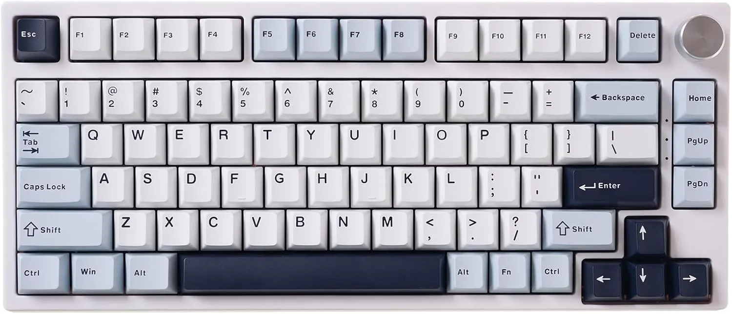 GK GAMAKAY TK75 HE Rapid Trigger Mechanical Keyboard Hall Effect Hot-swap Magnetic Switch, Snap Tap, 81 Keys PBT Keycap Bluetooth/2.4GHz/Wired 75% RGB Esports Gaming Keyboard (Magnetic Mercury Switch)
