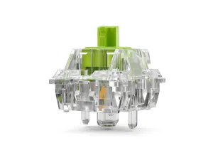 Glorious Raptor Clicky Switches for Mechanical Keyboards for Gaming: 36 PCS, 5-pin, Transparent for MAX RGB, Pre-Lubed, Compatible with MX Keycaps, Premium Click Bar for Thocky Sound