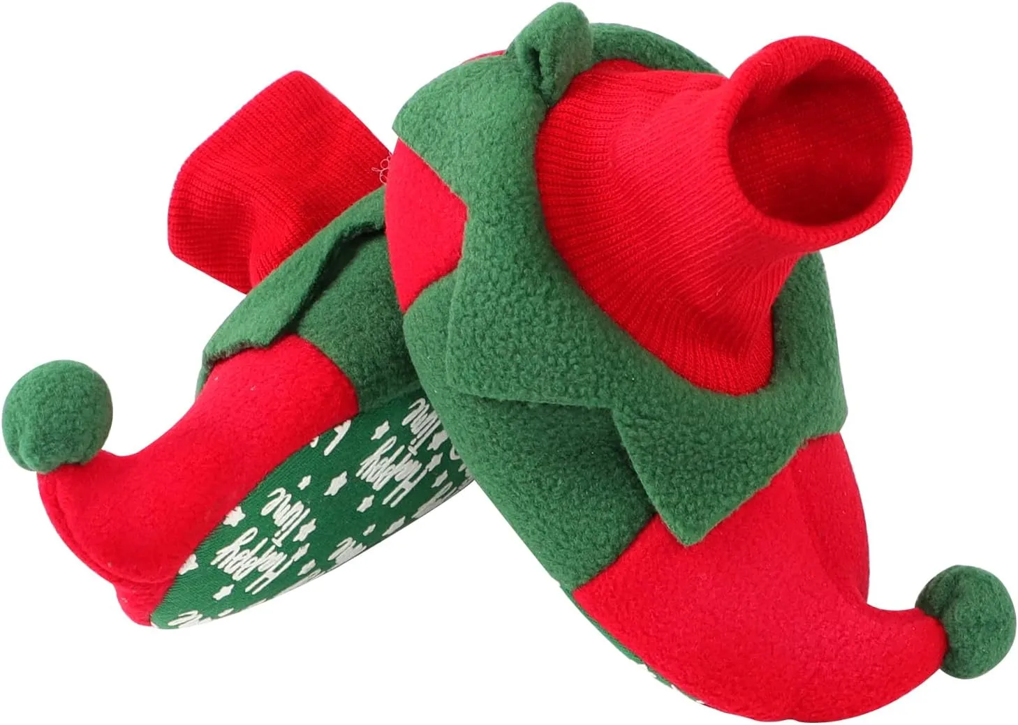 GREUS Baby Girl Boy Walking Shoes, Christmas Baby Shoes Infant Christmas Outfit Santa Newborn Slippers Socks Kids Winter House Shoes Cute Baby Booties Plush Toddler Soft Sole Shoes 6-12 Months Size 5