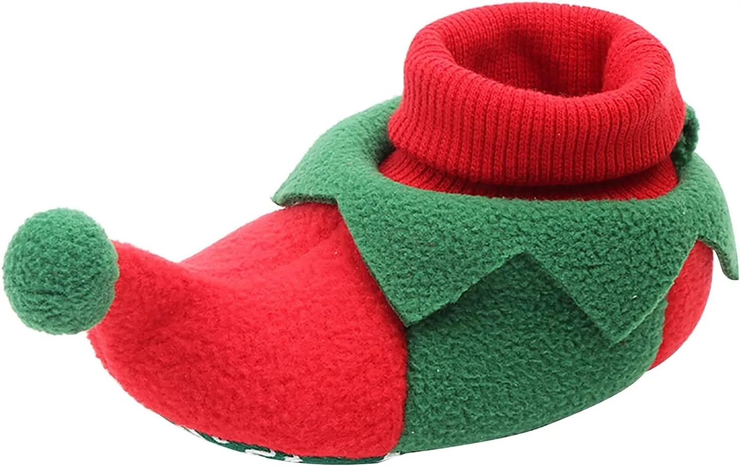 GREUS Baby Girl Boy Walking Shoes, Christmas Baby Shoes Infant Christmas Outfit Santa Newborn Slippers Socks Kids Winter House Shoes Cute Baby Booties Plush Toddler Soft Sole Shoes 6-12 Months Size 5