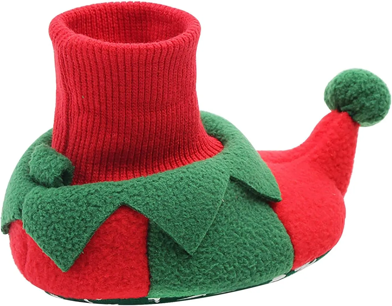 GREUS Baby Girl Boy Walking Shoes, Christmas Baby Shoes Infant Christmas Outfit Santa Newborn Slippers Socks Kids Winter House Shoes Cute Baby Booties Plush Toddler Soft Sole Shoes 6-12 Months Size 5