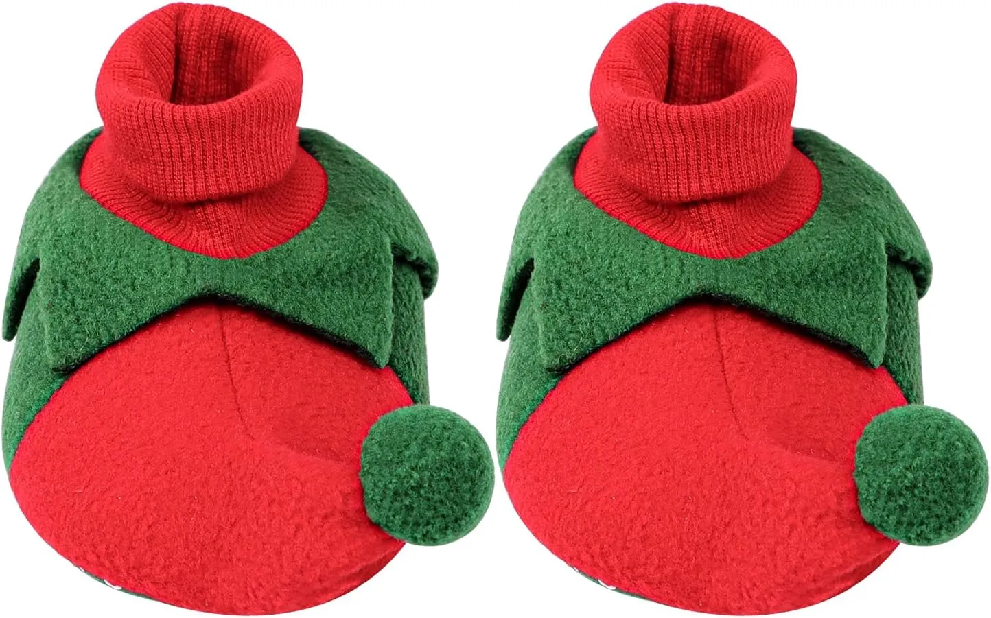 GREUS Baby Girl Boy Walking Shoes, Christmas Baby Shoes Infant Christmas Outfit Santa Newborn Slippers Socks Kids Winter House Shoes Cute Baby Booties Plush Toddler Soft Sole Shoes 6-12 Months Size 5