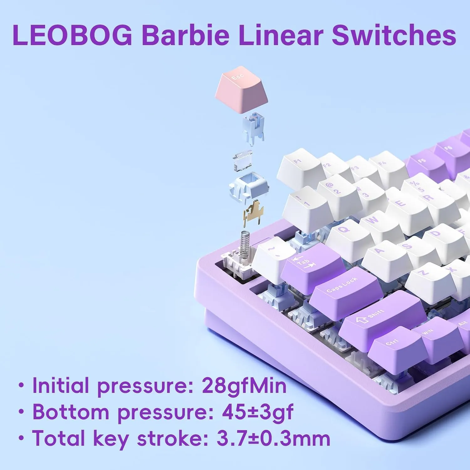 Hi98 Keyboard, Aluminum Mechanical Gaming Keyboard, Wired Creamy Keyboards with Number Pad Gasket Structure, Hot-Swap Custom Keybaord RGB Backlit for Win Mac PC Gamer - Blue, Star Vector Switch