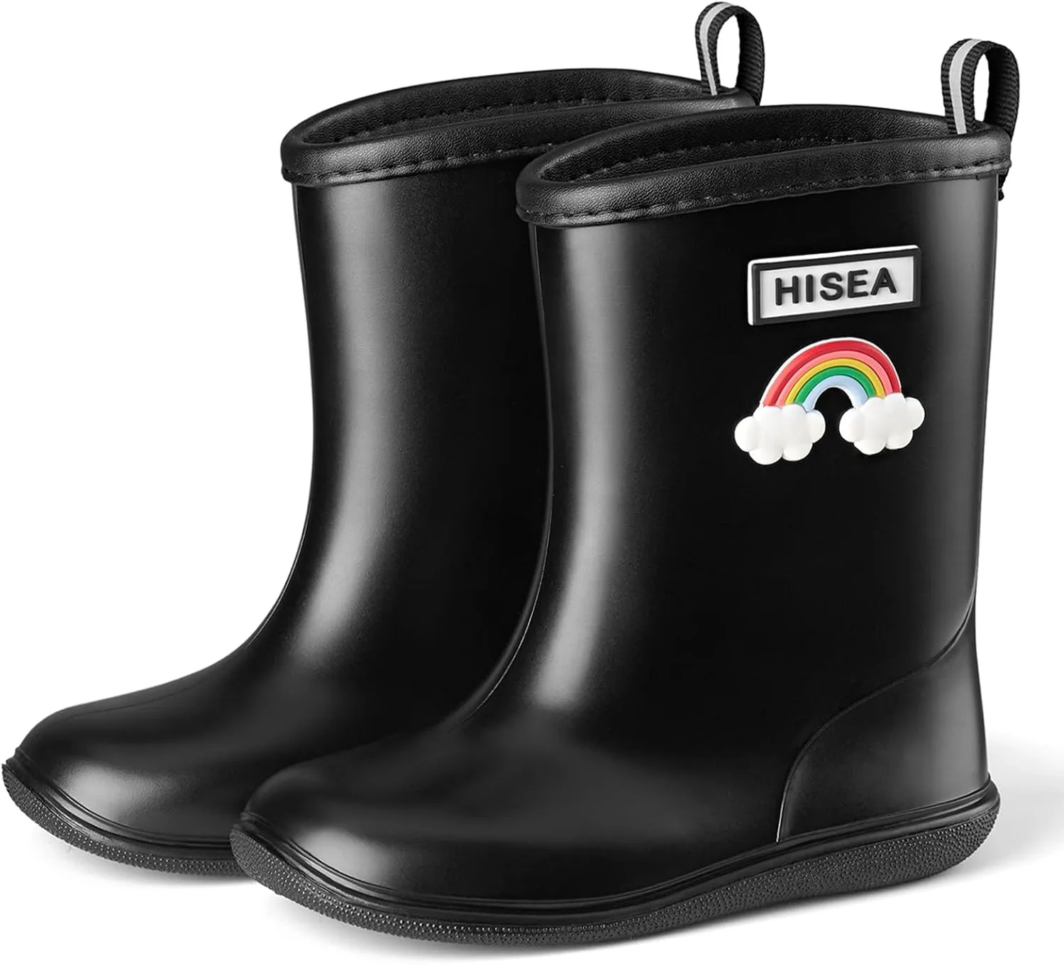 HISEA Toddler Rain Boots Waterproof, Baby Kids Short Rubber Rain Shoes Lightweight for Boys Girls