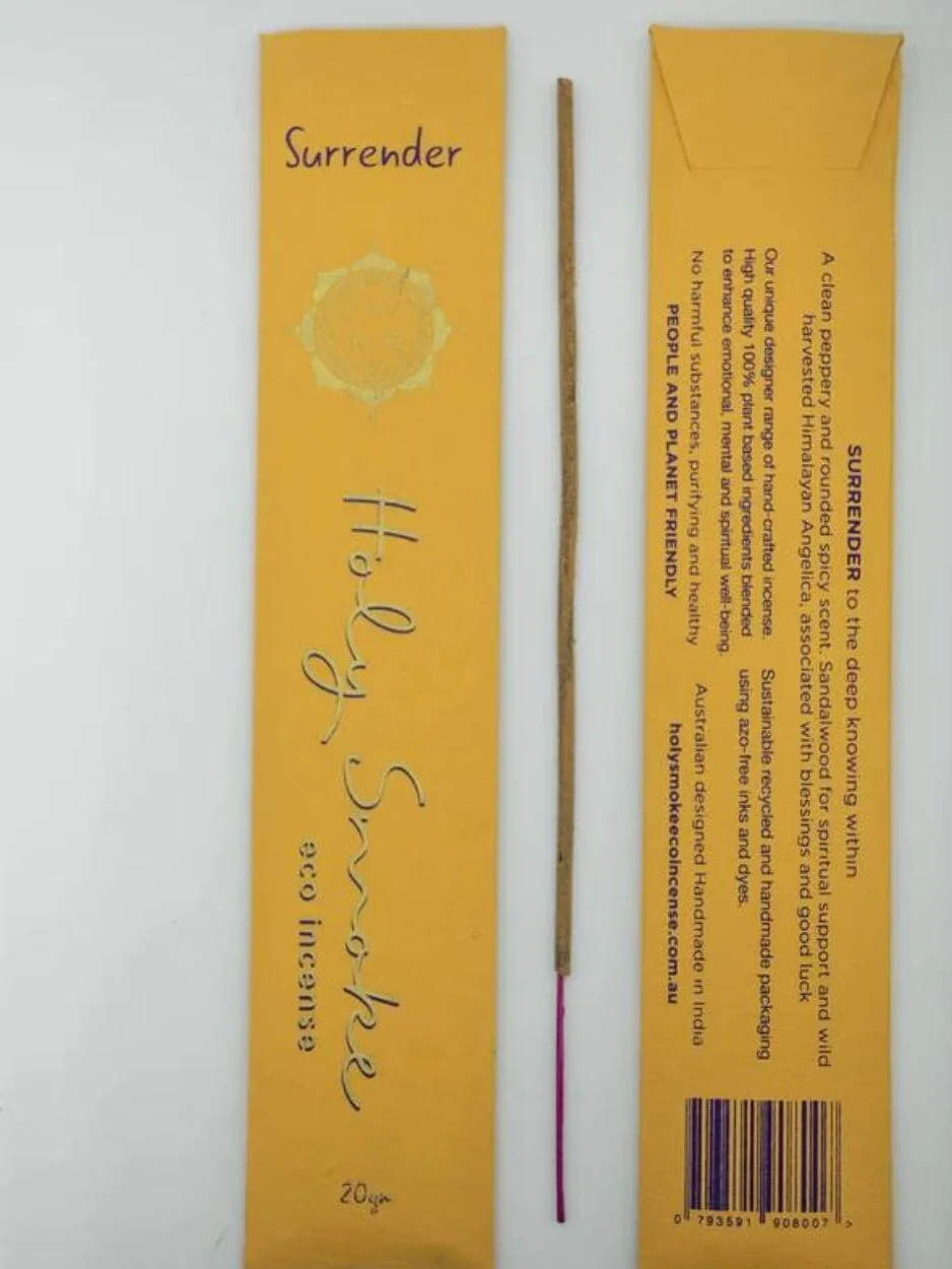 Holy Smoke Incense - Surrender - Eco-friendly / Low tox