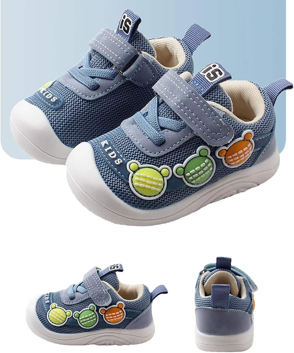 Infant Baby Boys Girls Sneaker Leather Soft Sole Non-Slip Outdoor Toddler Casual Shoes First Walking Athletic
