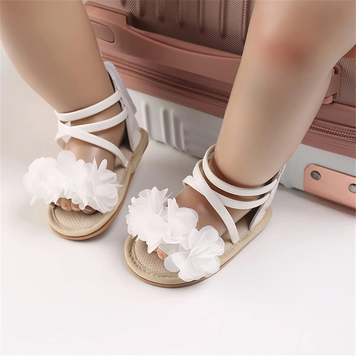 Infant Baby Boys Girls Summer Sandals Part Wedding Dress Ankle Strap Flats Newborn First Prewalkers Crib Shoes